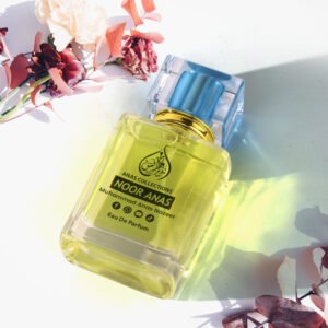 Signature Perfumes for Every Occasion | Noor Anas perfume bottle elegantly styled with dried flowers.